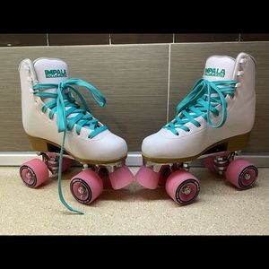 Impala white roller skates